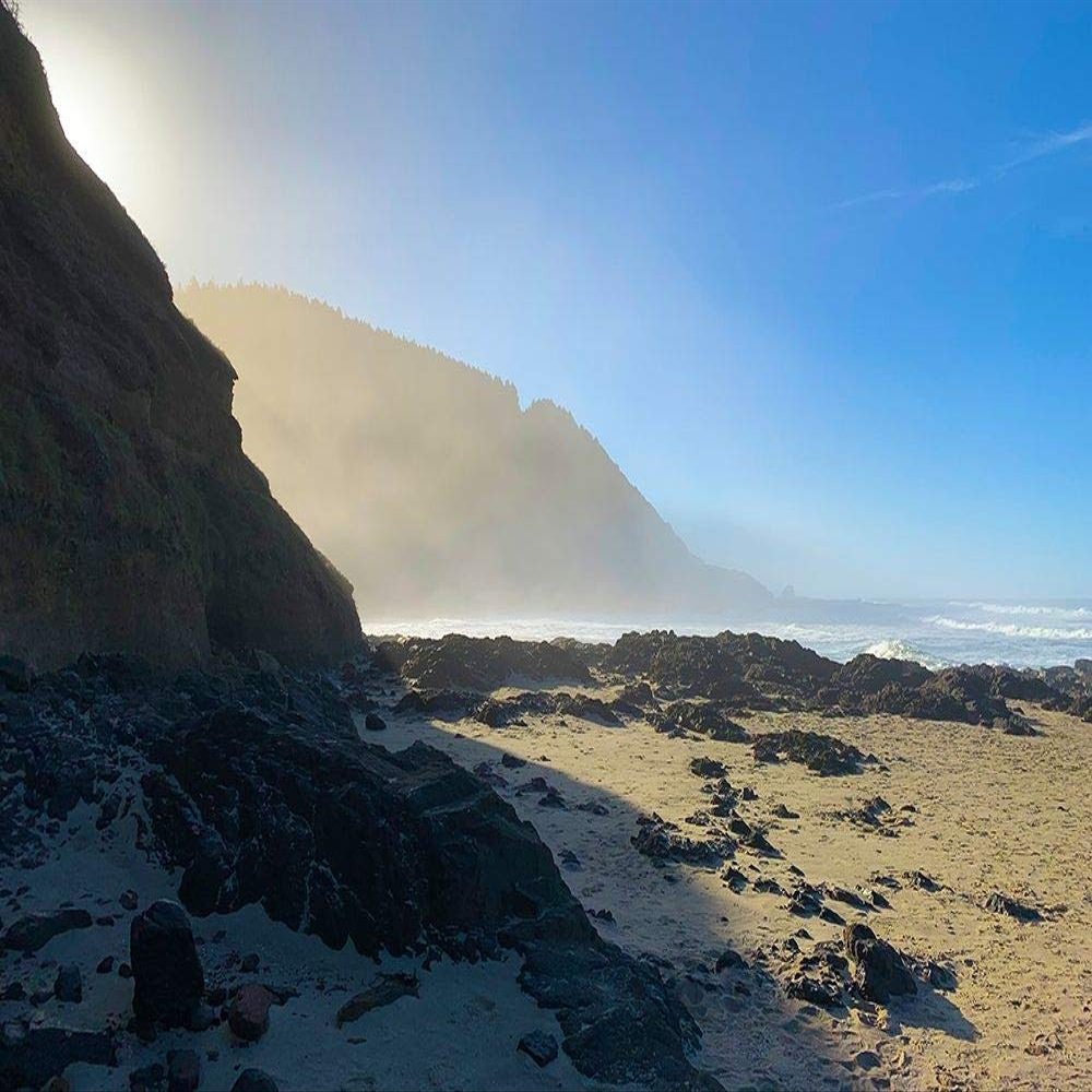 Posterazzi PDXMJMCOA00018LARGE Foggy Beach III Photo Print, 36 x 24, Multi