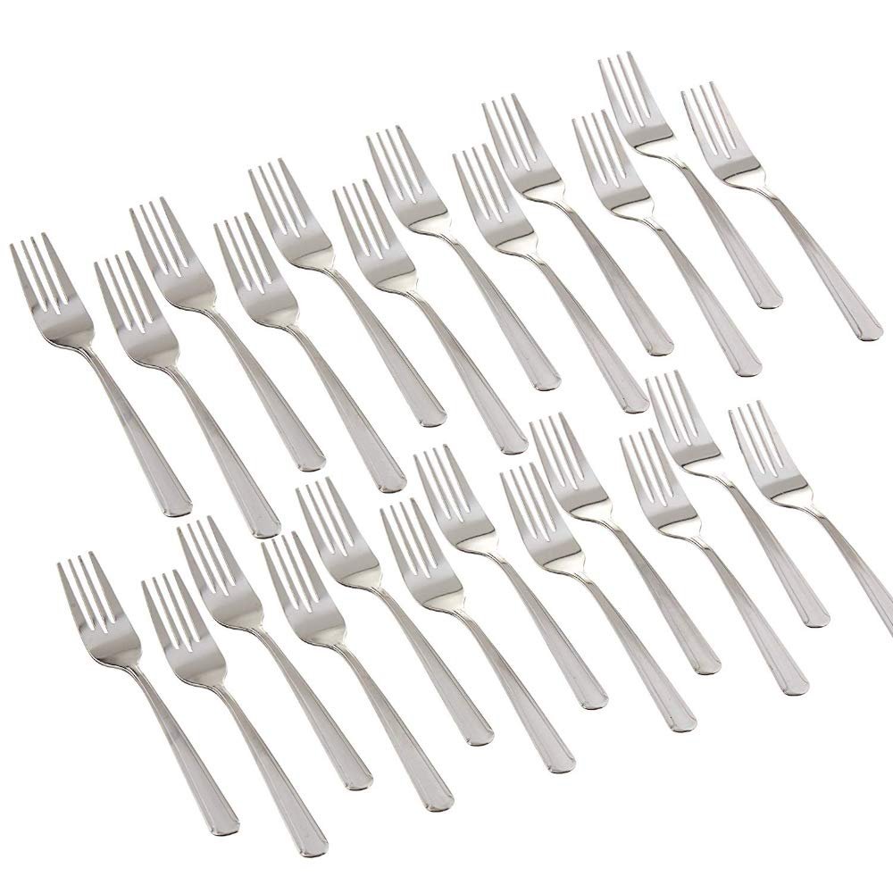 Winco 0001-06 24-Piece Dominion Salad Fork Set, 18-0 Stainless Steel
