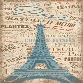 Posterazzi PDXONPL019BLARGE Paris 19B Photo Print, 12 x 36, Multi