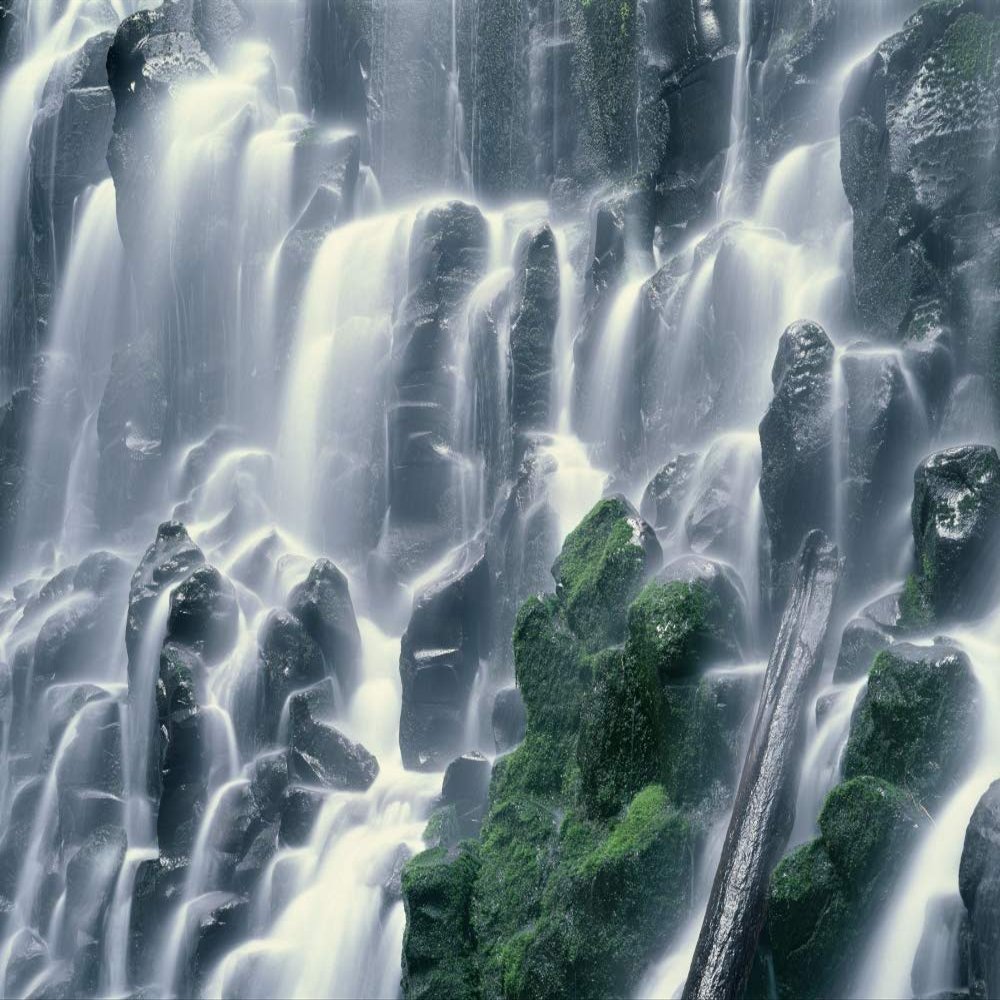 Posterazzi PDDUS38JBA0385LARGE Oregon NF, Mount Hood Wilderness, Ramona Falls is Formed by a Small Creek Photo Print, 24 x 36, Multi