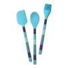 French Bull Easy Grip Melamine Handle Silicone Non-stick Heat Resistant BPA-free Chef Kitchen Utensils for Cooking, Mixing, Baking - Blue, Spatula view 3