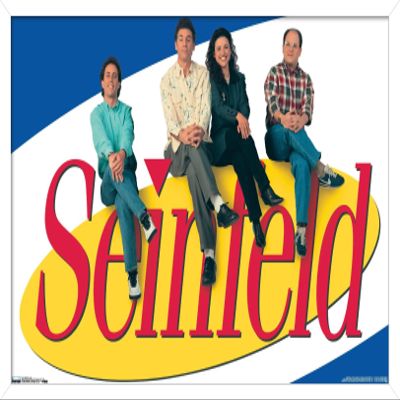 Trends International Seinfeld - Logo Wall Poster, 14.725" x 22.375", White Framed Version