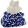Polmedia Polish Pottery Bunny Figurine - Flowers On The Lake Pattern Handmade in Boleslawiec Poland + Certificate of Authenticity view 4