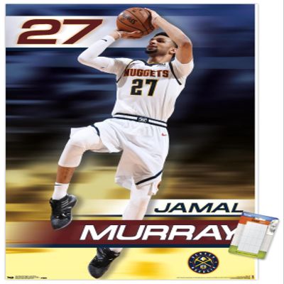 Trends International NBA Denver Nuggets - Jamal Murray 19 Wall Poster, 14.725" x 22.375", Premium Poster & Mount Bundle