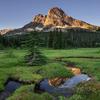 Posterazzi PDDUS48AMA0047LARGE Liberty Bell Mountain Reflected in Still Waters Creek, in Meadows Pass. North Cascades, Washington State Photo Print, 24 x 36, Multi view 1