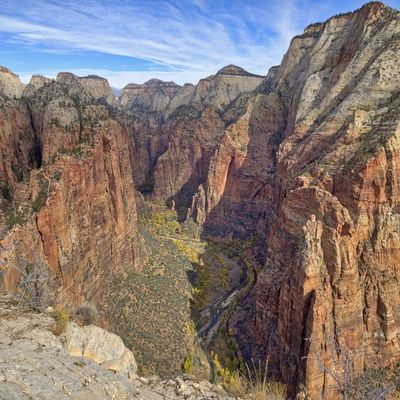 Posterazzi PDDUS45JWI0991LARGE Utah, National Park, Zion Canyon, View from Angels Landing Photo Print, 24 x 36, Multi