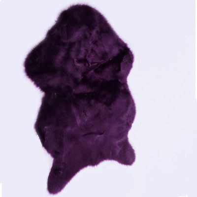 Luxury Soft Faux Sheepskin Chair Cover Seat Pad Shaggy Bedroom Carpet Plush Fur Area Rugs 2 x 3 (Purple)