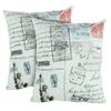 Wayborn Multi Color Freedom Postcard Design Throw Pillow 17"X17" (One Pair) view 1