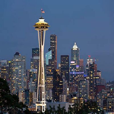Posterazzi PDDUS48JWI5257 Washington State, Seattle. Space Needle Photo Print, 24 x 18, Multi