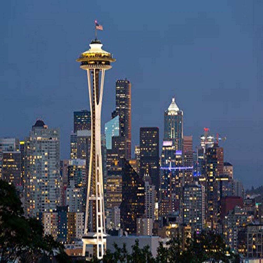 Posterazzi PDDUS48JWI5257 Washington State, Seattle. Space Needle Photo Print, 24 x 18, Multi