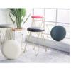 BAR STOOL RENRUIRUI Wrought Iron Polygon Hollow Base PU Soft Bag Cushion with Non-Slip Foot Cover Bar Counter Dressing Table (Color : White) view 2