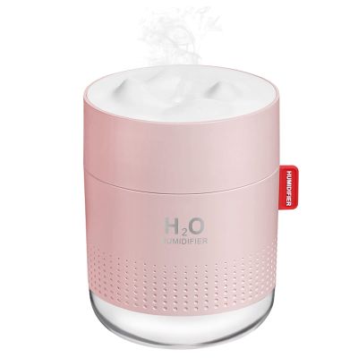 Portable Mini Cool Mist Humidifier, 500ml USB Personal Desktop Humidifier for Baby Bedroom, Travel, Office, Home - Auto Shut-Off, 2 Mist Modes, Super Quiet (Pink)