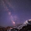 Posterazzi PDDUS48GLU1014LARGE WA. Night Shot of Milky Way and Stars Over Mt. Rainier Photo Print, 24 x 36, Multi view 1
