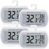 AEVETE 4 Pack Waterproof Digital Refrigerator Thermometer Large LCD, Freezer Room Thermometer with Magnetic Back, No Frills Easy to Read view 1