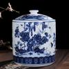 Blue and White Ceramic Flower Vases Traditional Porcelain Vase Decorative Ceramic Vase Artwork Chinese Traditional Decoration Hand Made-a H28cmxd20cm view 1