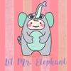 Posterazzi PDX1MD4802LARGE Lil Elephant Photo Print, 24 x 24, Multi view 1