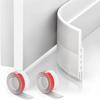 Suptikes 2 Pack Door Draft StopperDoor Sweep for Exterior & Interior Doors,Door Bottom Seal Dust and Noise Insulation Weather Stripping Draft Guard Insulator, 2" W x 39" L,White view 1