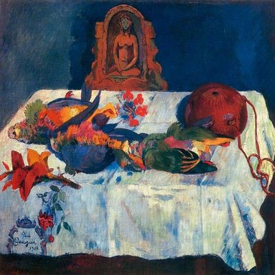 Posterazzi PDX373036LARGE Still Life with Parrots Photo Print, 36 x 24, Multi