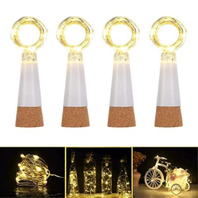 Ceepko USB Bottle Lights Rechargeable, Copper Wire Waterproof Fairy Cork String Lights for Party Halloween Christmas Decorations