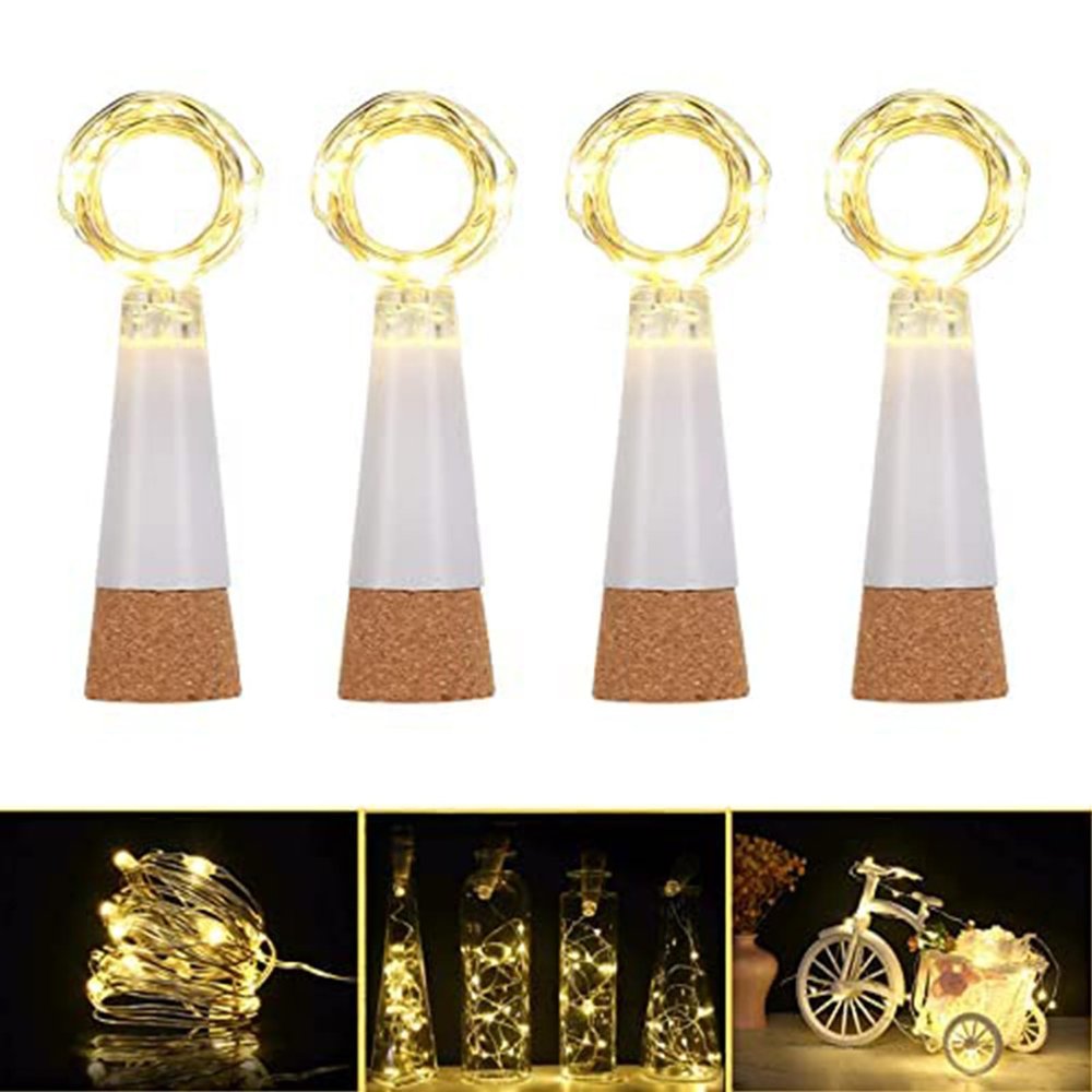 Ceepko USB Bottle Lights Rechargeable, Copper Wire Waterproof Fairy Cork String Lights for Party Halloween Christmas Decorations