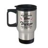 BeeTeeStore Trucker's Wife and Wine Lover Travel Mug - 14oz Stainless Steel Insulated Coffee Cup - Great for Wife Appreciation Day & National Truck Driver Appreciation Week view 1