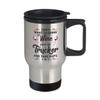 BeeTeeStore Trucker's Wife and Wine Lover Travel Mug - 14oz Stainless Steel Insulated Coffee Cup - Great for Wife Appreciation Day & National Truck Driver Appreciation Week view 2