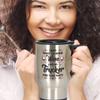 BeeTeeStore Trucker's Wife and Wine Lover Travel Mug - 14oz Stainless Steel Insulated Coffee Cup - Great for Wife Appreciation Day & National Truck Driver Appreciation Week view 4