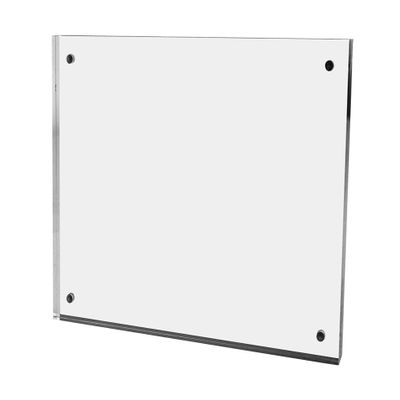 Sign Holder 7" x 5" Landscape Display with Magnetic Closure Clear Acrylic Block for Countertops in Retail Stores and Offices by Marketing Holders