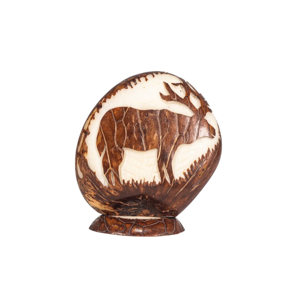 Tagua Nut Carving: Elk (1153-C451) E14