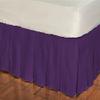 1 Piece Solid 30" Drop Multi Pleated Bed Skirt 600TC Egyptian Cotton (Purple, Calking) view 1