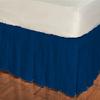 1 Piece Solid 30" Drop Multi Pleated Bed Skirt 600TC Egyptian Cotton (Blue, Calking) view 1