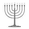 Zion Judaica LED Large Display Menorah Silver Electric Hanukah Menorah Powered by USB Hanukkiah with LED Flame-Shaped Bulbs Chanukah Lights Minorah Hanukah Dcor view 1