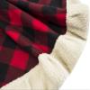 Fennco Styles Buffalo Plaid with Sherpa Border Tree Skirt 72 Inch Round - Red Tree Skirt for Home, Christmas Tree, Holiday Decoration and Special Events view 4