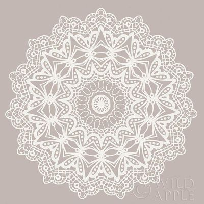 Posterazzi PDX43018LARGE Contemporary Lace Neutral VI Photo Print, 24 x 24, Multi