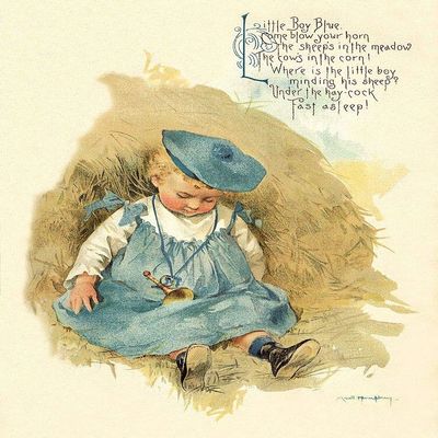 Posterazzi PDX454844LARGE Nursery Rhymes: Little Boy Blue Photo Print, 24 x 36, Multi