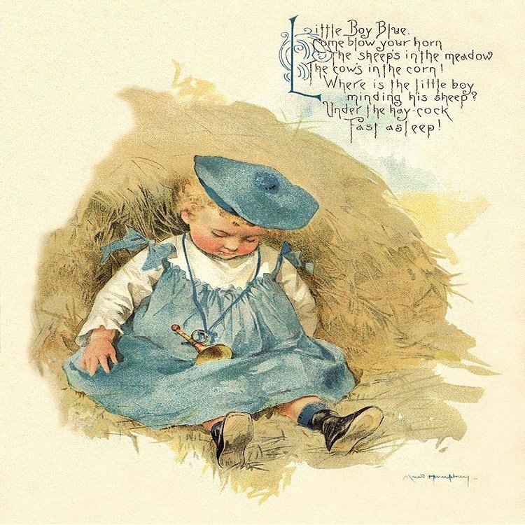Posterazzi PDX454844LARGE Nursery Rhymes: Little Boy Blue Photo Print, 24 x 36, Multi
