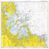 Posterazzi PDX450533LARGE Nautical Chart-Boston Harbor ca. 1970 Photo Print, 36 x 24, Multi view 1