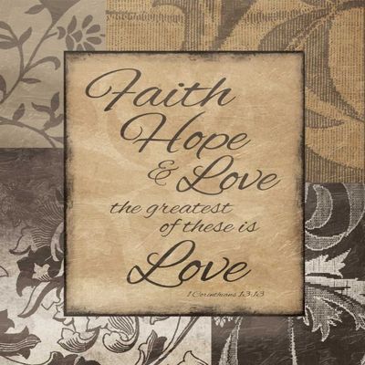 Posterazzi PDXJGRC420A2LARGE Darker Faith Hope Love Photo Print, 24 x 36, Multi