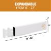 4 Pack Drawer Divider - 2.6" High, 16" to 22" Adjustable Bamboo Drawer Organizers for Clothes, Expandable Dresser Separators in Bedroom/Bathroom/Kitchen/Office Organization and Storage (White) view 3