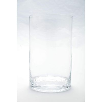 10" Cylindrical Handblown Glass Vase