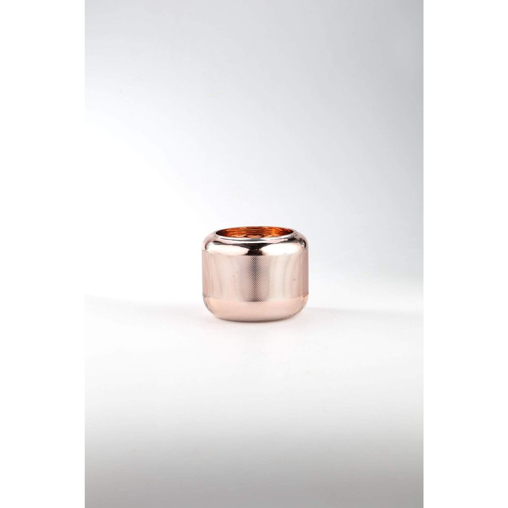 6" Bronze Cylindrical Shaped Glass Vase