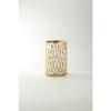8 Metallic Gold Cylindrical Shaped Glass Vase view 1