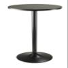 Contemporary Home Living 39" Black Elegant Metal Round Table with Black Metal Leg and Base view 1