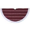 48" Red and White Knitted Snowflake Lodge Christmas Tree Skirt view 1
