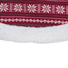48" Red and White Knitted Snowflake Lodge Christmas Tree Skirt view 3