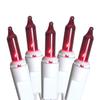 Hofert Everglow Steady Mini Christmas Light Set - Red - 9 ft White Wire - 50ct view 1