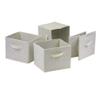 Contemporary Home Living Set of 5 Espresso Brown and Beige Storage Shelf and Baskets, 54.75" view 3