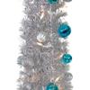 6' Pre-Lit Silver and Blue Pre-Decorated Pop-Up Artificial Christmas Tree view 2