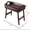 Rectangular Wooden Bed Tray with Foldable Legs - 23.5" - Walnut Brown view 4