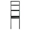 Contemporary Home Living Leaning Desk with Two Shelves - 69.25 - Black view 3